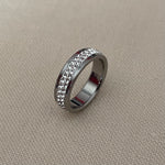 DOUBLE JEWELLED CRYSTAL RING