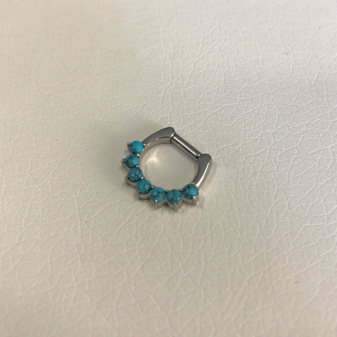 TURQUOISE STONE SEPTUM CLICKERS