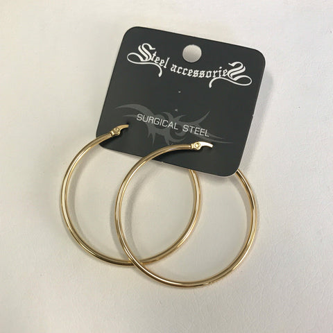 ROUND HOOP EARRINGS